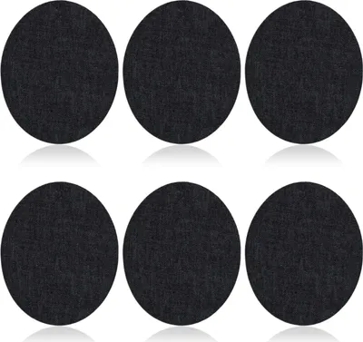 Produktbild von Jeansflicken zum Aufbügeln, 6 Stück Knieflicken schwarz, Jeansflicken zum Aufbügeln, Knieschoner, Ellbogenschützer zum Schutz Ihrer Kleidung und zum Reparieren von Hosen, Jacken, Pullovern, Hemden
