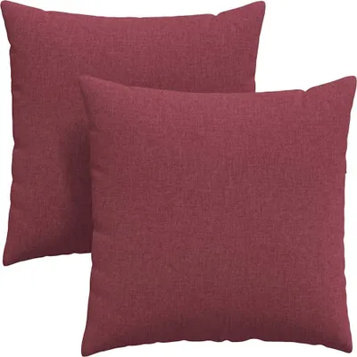 Immagine prodotto di vidaXL Cuscino per divano 2 pezzi rosso vino 80 x 80 cm in tessuto