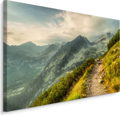 Produktbild von Fabelhafte Canvas LEINWAND BILDER 100x70 cm XXL Kunstdruck Natur Berge Landschaft