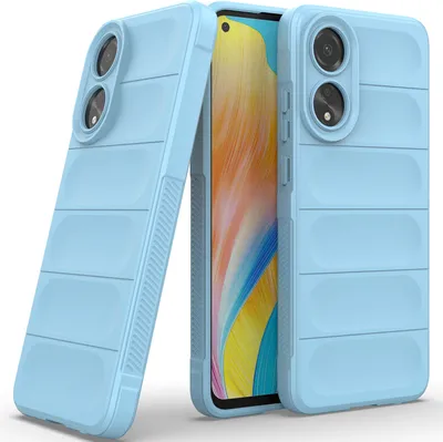 Produktbild von Handyhülle für Oppo A78 4G Weich TPU Silikon Stossfest Anti-rutsch Hülle Blau
