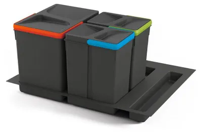 Image de Kit de poubelles à base Recycle pour tiroir de module 600 mm 15L, 7L, 7L