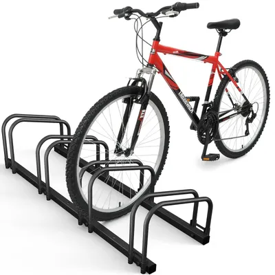 Produktbild von VOUNOT® Fahrradständer für 4 Fahrräder, Boden und Wandmontage, Schwarz