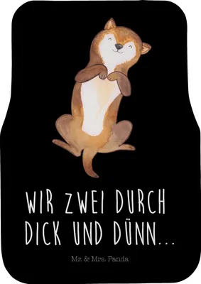 Produktbild von Mr. & Mrs. Panda Fußmatte Auto Hund Streicheln - Schwarz - Geschenk, Fürs, Hunde, Bauch, Automatte, Süß, Sprüche, Treu, Teppich, Autoteppich, Auto-Fußmatte