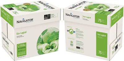 Produktbild von NAVIGATOR 75 gsm A4 eco-logical Papier 10x Reams (5,000 Sheets) - 2x Box