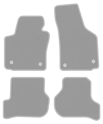 Obrázok produktu pre Velúrové autokoberce pre: Seat Leon II 2005-2012 (hatchback) – sada 4 ks, sivé, na mieru – Wielganizator OSLO