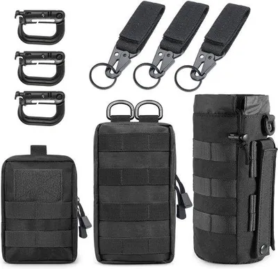 Produktbild von Taktische Rucksäcke 3er Set für Outdoor-Aktivitäten mit Karabinerklemmen und Schlüsselhaken