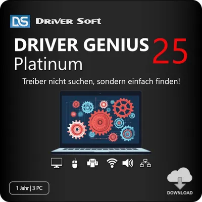Produktbild von Driver Genius 25 Platinum / 3-Geräte / 1-Jahr / Lizenz per E-Mail
