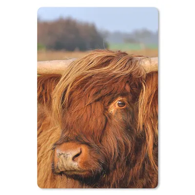 Produktbild von MuchoWow® Mauspad Mousepad Schottischer Highlander - Gras - Baum 18x27 cm - Mousepads - Maus Mat - Pad - Mausunterlage