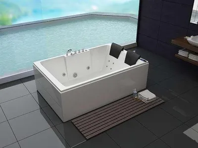 Produktbild von Whirlpool Torino 180x120cm aus glasfaserverstärktem Sanitäracryl mit Hydrojets, Airjets, Ozondesinfektion, Farblicht und Heizung