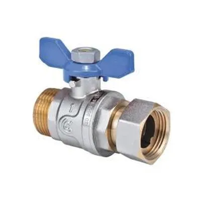 Produktbild von Kugelhahn 3/4 Zoll Messing AG x Überwurfmutter – Heizung/Trinkwasser blau