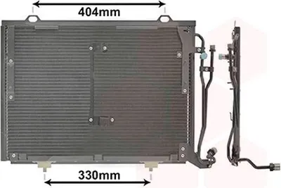 Produktbild von VAN WEZEL 30005279 Kondensator Klimaanlage Klimakondensator passend für MERCEDES-BENZ C-Klasse Limousine (W202)