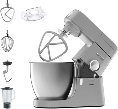 Image de Robot Pâtissier KENWOOD KVL4110S Chef XL, Bol Inox 6.7L, Blender Inclus, Mouvement Planétaire, Silver