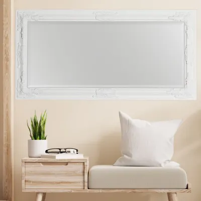 Produktbild von Eleganter Barock Spiegel BESSA 100x50cm weiss Holzrahmen