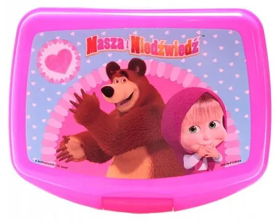Produktbild von Derform Masha & Niedźwiedź Brotdose Rosa Schulbrotdose