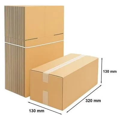Obrázek produktu pro Skládací kartonová krabice - balení 320 x 130 x 130 mm - 50 kusů