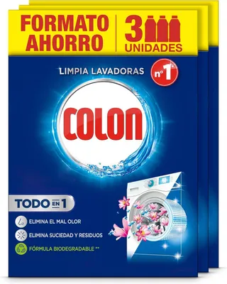 Imagen del producto de Limpiador para lavadoras, 3 aplicaciones, pack grande, para la limpieza de la lavadora