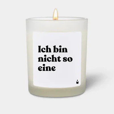 Produktbild von ChattyCandles Duftkerze Weiss Woody Ich bin nicht so eine