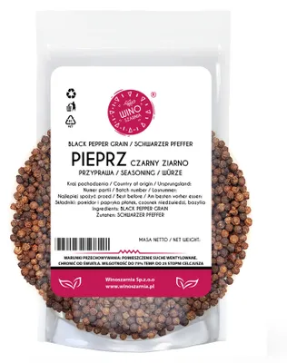 Zdjęcie produktu dla Pieprz Czarny Winoszarnia Ziarnisty 1kg Naturalny z Wietnamu Aromatyczny