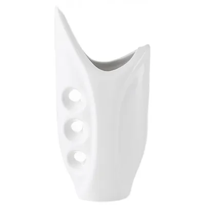 Produktbild von Blumenvase aus Keramik Weiß  glanz H 29,5 cm Dekorative Tisch Vase Bass Blumen Deko