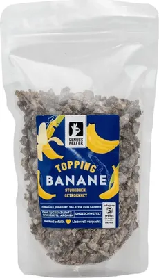 Produktbild von Bananenstückchen, Topping für Müsli, Smoothie-Bowls & Desserts, getrocknet, 250g