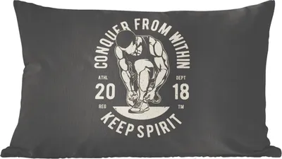 Produktbild von MuchoWow® Zierkissen Sofakissen Wohnzimmer Dekokissen 50x30 cm Sport - Zitate - Jahrgang - Wohnzimmerdekoration - Polster mit Photo