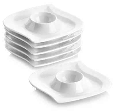 Eierbecher-Set für 6 Personen, Porzellan, 6-teilig, spülmaschinengeeignet