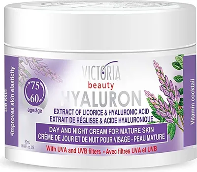 Obrázek produktu pro Victoria Beauty - Hyaluron krém na obličej 50 ml s lékořicí a kyselinou hyaluronovou 60 - 75 let