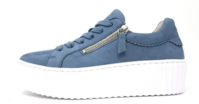 Image de Gabor : Chaussures plates à lacets, style sportif, couleur bleue, pour le quotidien