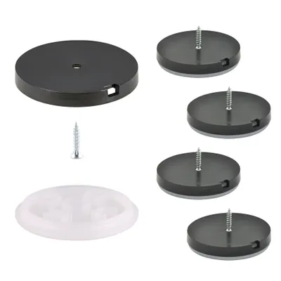 Produktbild von WAGNER QuickClick® Kunststoffgleiter antirutsch STOPP - zum Schrauben, je 4x Basis & Schraube & Einsatz Ø 50 mm, DE-Ware - 15804800
