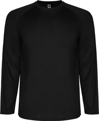 Produktbild von Roly - "Montecarlo" T-Shirt für Herren - Sport Langärmlig PF4574 (S) (Schwarz)
