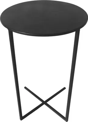 Produktbild von Beistelltisch XAVI BLACK rund Metall schwarz ø35x60cm modern