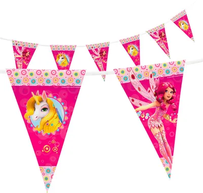 Produktbild von Wimpelkette Mia and Me 5 m Fahnenkette Dekokette Tischdeko Kindergeburtstag