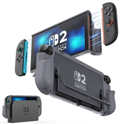 Image de Coque de protection compatible avec la Nintendo Switch 2 (2025) – Gris