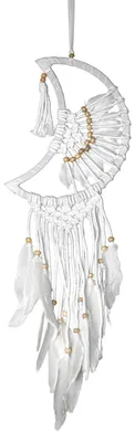Traumfänger Boho-Stil, handgehäkelt, 22 cm Durchmesser