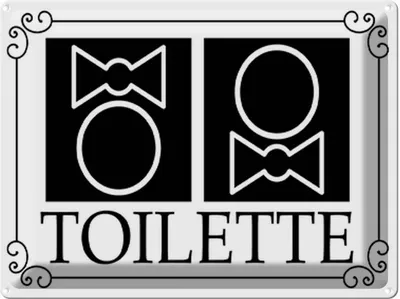 Produktbild von vianmo Blechschild 30x40 cm WC Piktogramm Toilette Warnschild Hinweisschild Sicherheit Vorsicht