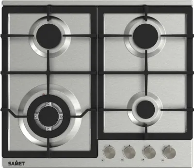 Immagine prodotto di Piano Cottura gas 4 fuochi 60 cm acciaio inox Samet Sansone60
