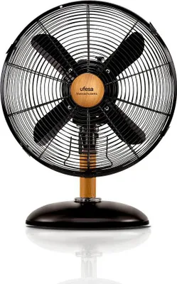 Obrázek produktu pro Ufesa Masachusets Mini, Domácí vrtulový ventilátor, Černá, Dřevo, Tabulka, 30 cm, AC, 40 W