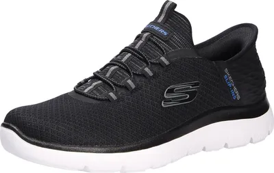 Produktbild von Skechers Herren Sneaker Slip-Ins Summits High Range 232457-BLK mit Air-Cooled Memory Foam, Textil, Vegan, Maschinenwaschbar, Schwarz, Gr. 42,5
