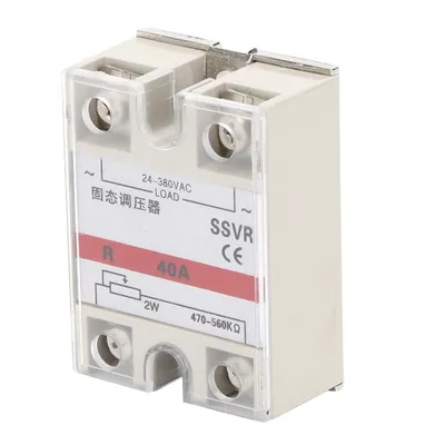 Image de Régulateur de tension à l'état solide, module relais monophasé, basse fréquence, SSVR-40A, 24-380 VAC