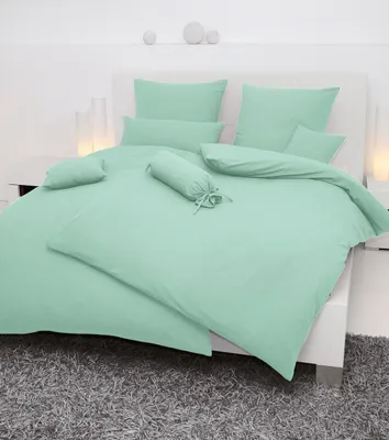 Produktbild von Janine Design Piano Bettwäsche-Garnitur Farbe hellgrün Größe 240x220 + 2x 80x80 cm