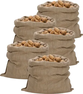 Obrázek produktu pro Jutové pytle 5 ks 100 x 110 cm 100% juta 340 g/m²