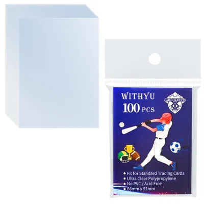 Productafbeelding van 100 stuks zachte ruilkaarthoesjes voor standaardkaarten 6,3 x 8,9 cm