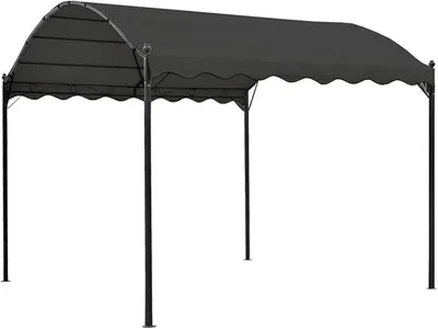 Produktbild von Pavillon Gartenpavillon Überdachung Partyzelt Pergola Garten Terrasse Terrassenpavillon Sonnenschutz Gartenzelt Markise 3x4m Anthrazit