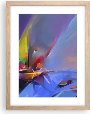 Produktbild von Gerahmtes Poster - Rahmen in heller Eiche - Abstraktion modern - 30x40 cm - Wand Bild - Wanddeko - Wandbilder - Wandposter - Bilderrahmen - Bilder - Kunstdruck - Wandbild - P2NPA30x40-4030