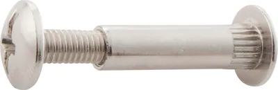 Produktbild von Verbindungsschrauben 200 Stück | Möbelverbinder M6 Gewinde mit Hülse |Zink vernickelt | Holzdicke: 35-40 mm | Kreuzschlitz