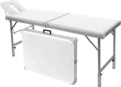 Produktbild von Alu-Kofferliege Robusta ST, inkl. Kopfteil , LxBxH 170/210x65x70-82 cm