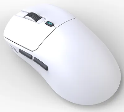 Produktbild von HXSJ T68 Kabellose 2,4 G BT5.1 kabelgebundene wiederaufladbare Drei-Modus-Gaming-Maus, 12000 DPI, verstellbare E-Sport-Maus, Weiß