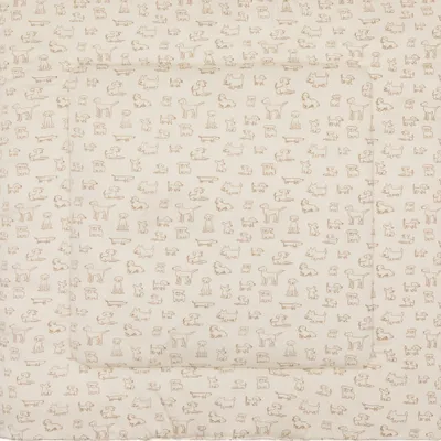 Produktbild von Fillikid Laufgittereinlage Jersey Dubai Hund beige 120x120 cm