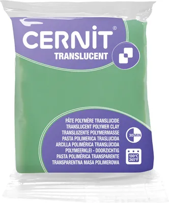 Zdjęcie produktu dla Cernit Polymer Clay Translucent Glinka polimerowa Lime Green 56 g
