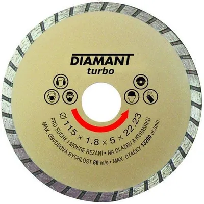 Produktbild von Diamantscheibe DIAMANT 115x22. 2x2. 5mm TURBO